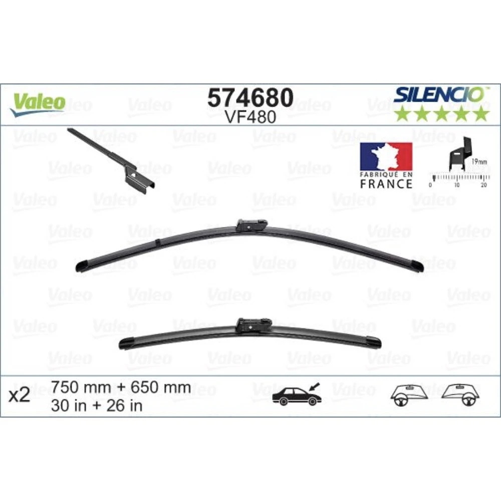 Ștergătoare Valeo Silencio Flat pentru DS DS4