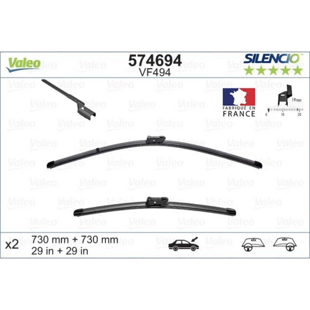 Ștergătoare Valeo Silencio Flat pentru Ford Focus 3 Turnier