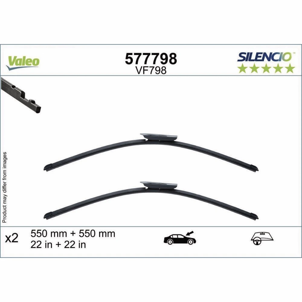 Ștergătoare Valeo Silencio Flat pentru Mercedes E Class