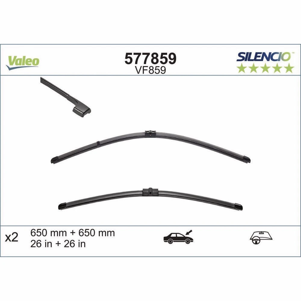Ștergătoare Valeo Silencio Flat pentru Porsche Cayenne