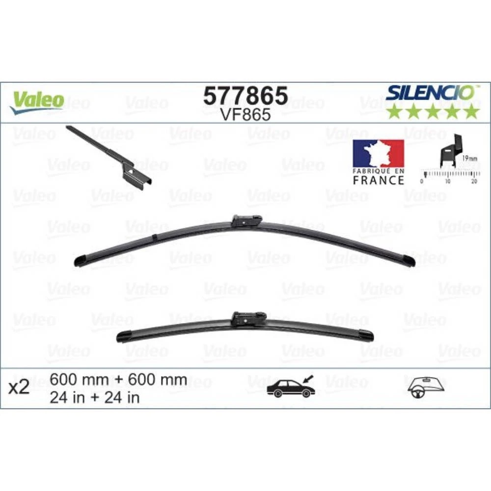 Ștergătoare Valeo Silencio Flat pentru Jeep Wagoneer
