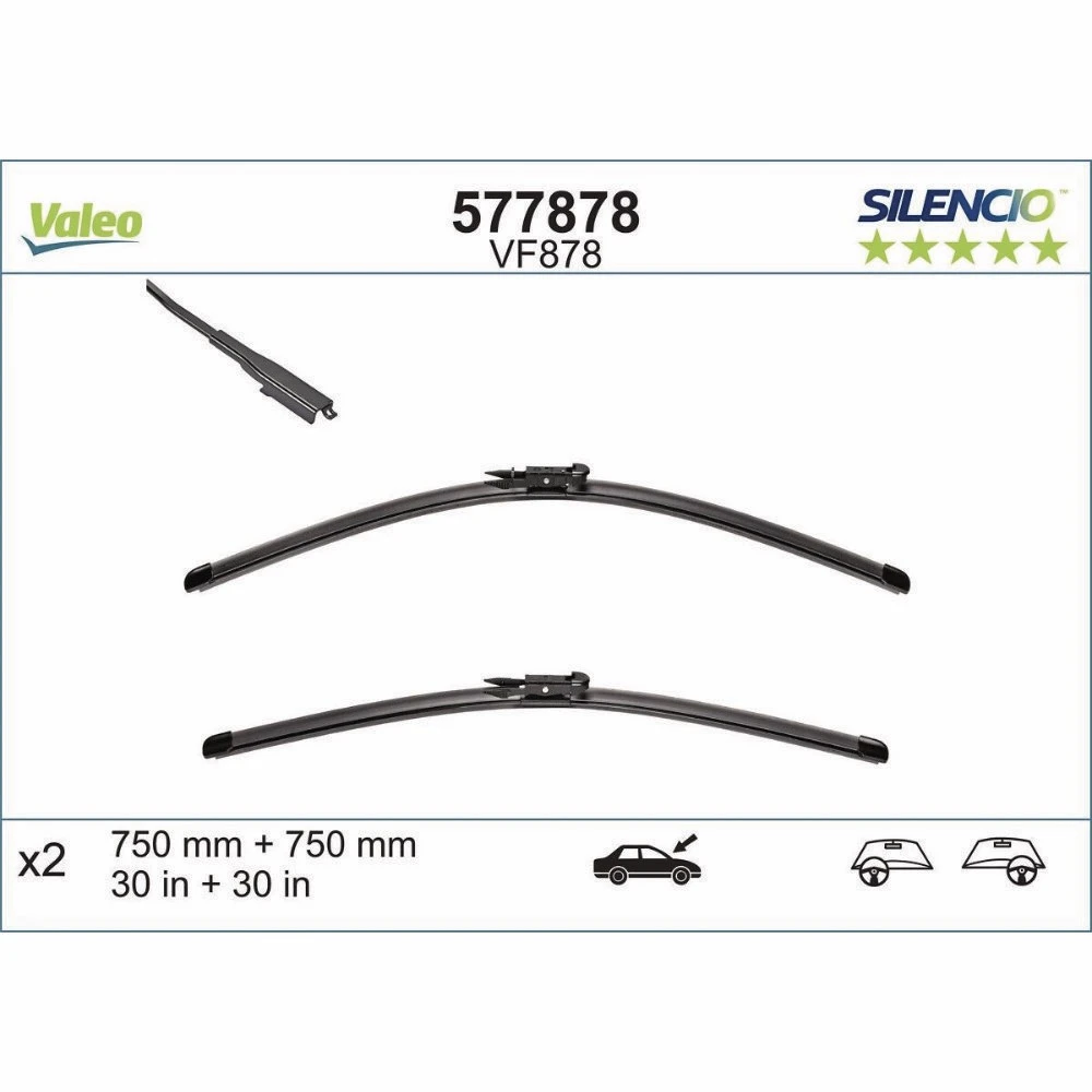 Ștergătoare Valeo Silencio Flat pentru Ford S-MAX