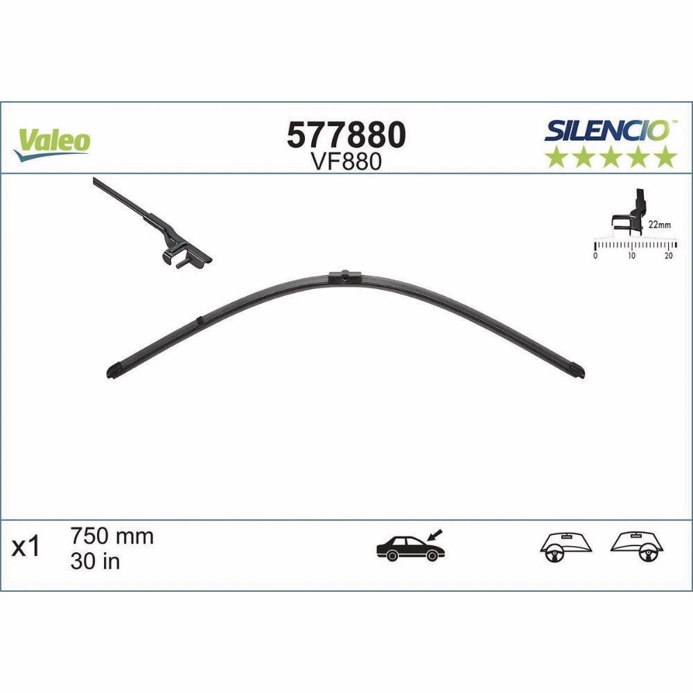 Ștergătoare Valeo Silencio Flat pentru Audi A2