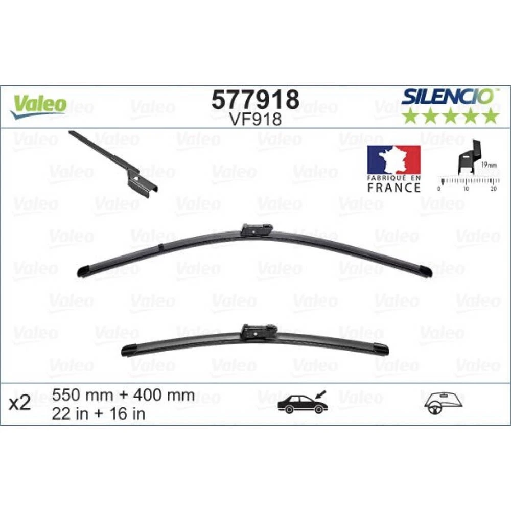 Ștergătoare Valeo Silencio Flat pentru Ford EcoSport