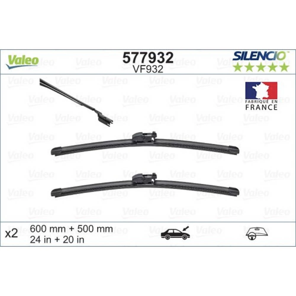 Ștergătoare Valeo Silencio Flat pentru Range Rover