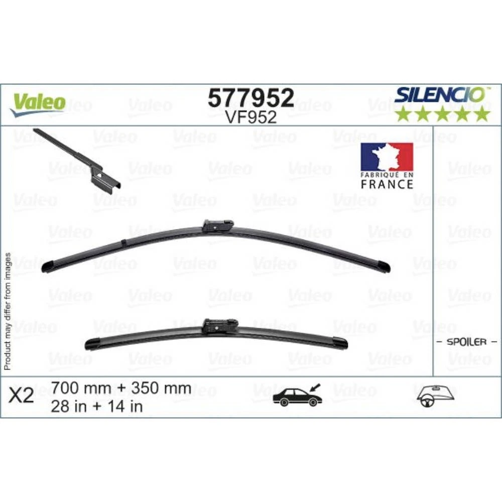 Ștergătoare Valeo Silencio Flat pentru Renault Captur