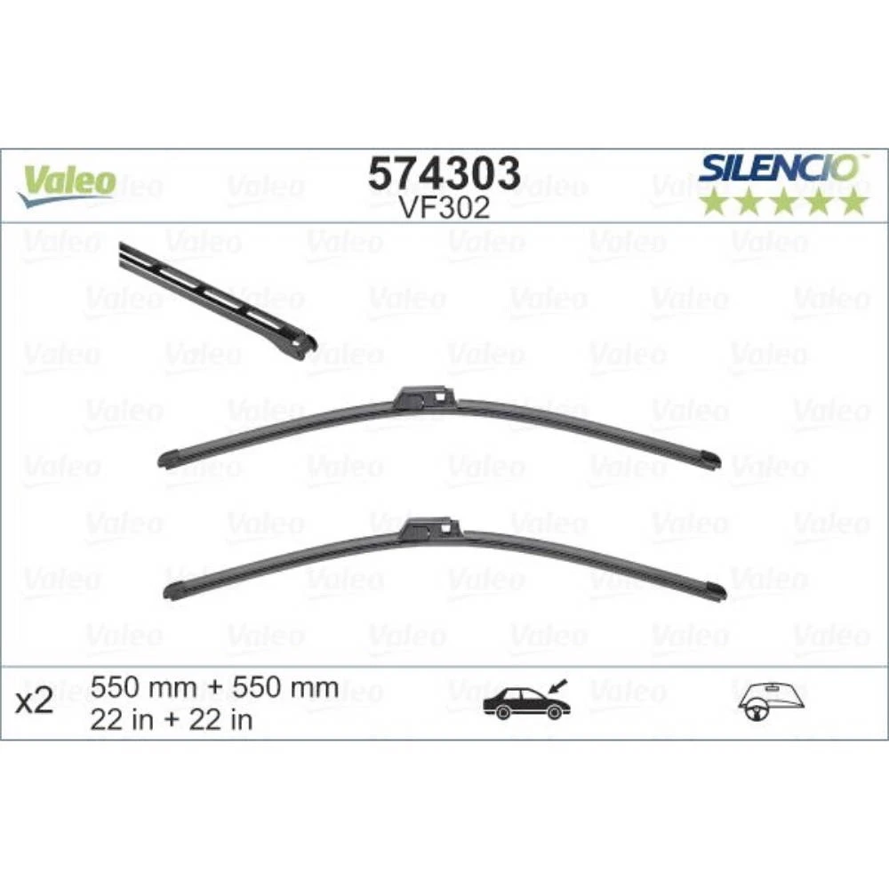 Ștergătoare Valeo Silencio Flat pentru Mercedes CLK Class