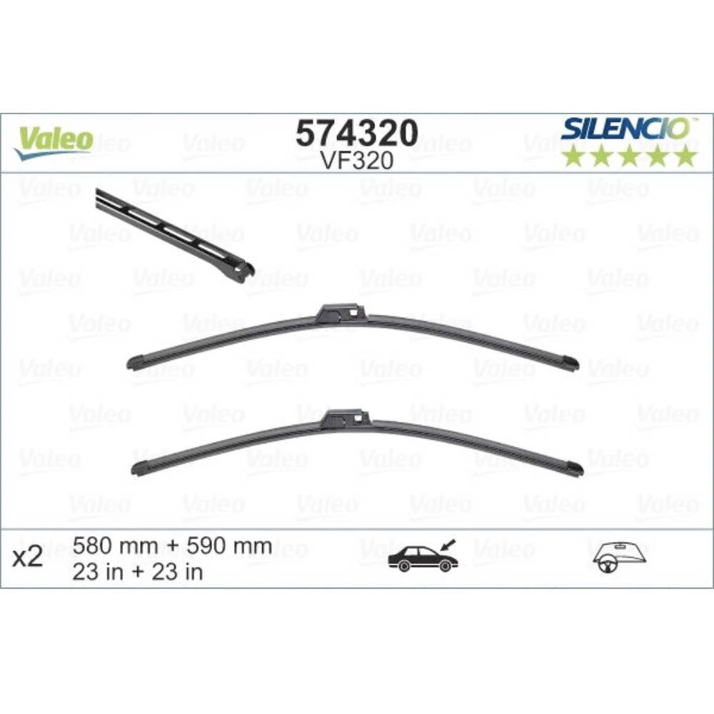 Ștergătoare Valeo Silencio Flat pentru Bentley Arnage Drophead