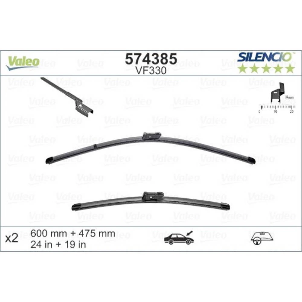 Ștergătoare Valeo Silencio Flat pentru LEVC VN5