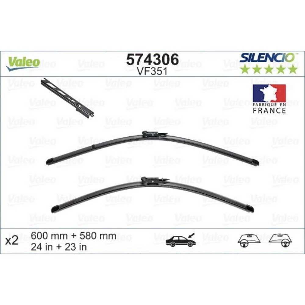 Ștergătoare Valeo Silencio Flat pentru Alpina B5 | D5