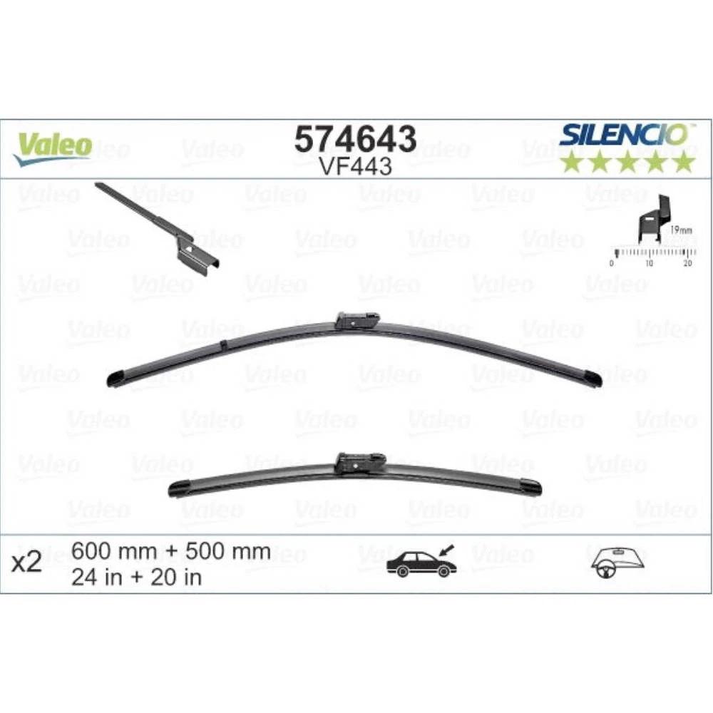 Ștergătoare Valeo Silencio Flat pentru Audi A5