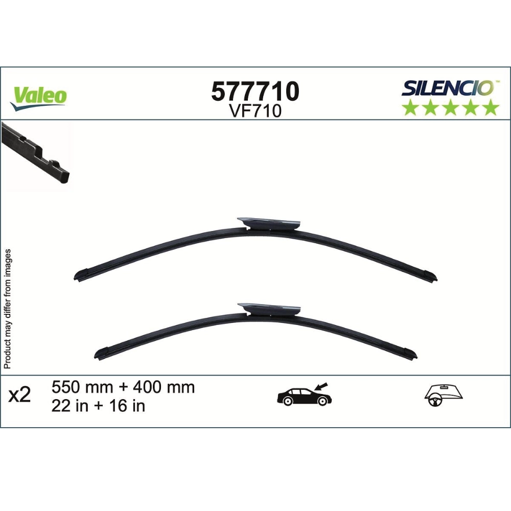 Ștergătoare Valeo Silencio Flat pentru Citroen C3