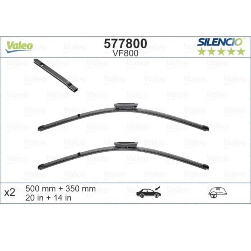 Ștergătoare Valeo Silencio Flat pentru Smart Forfour