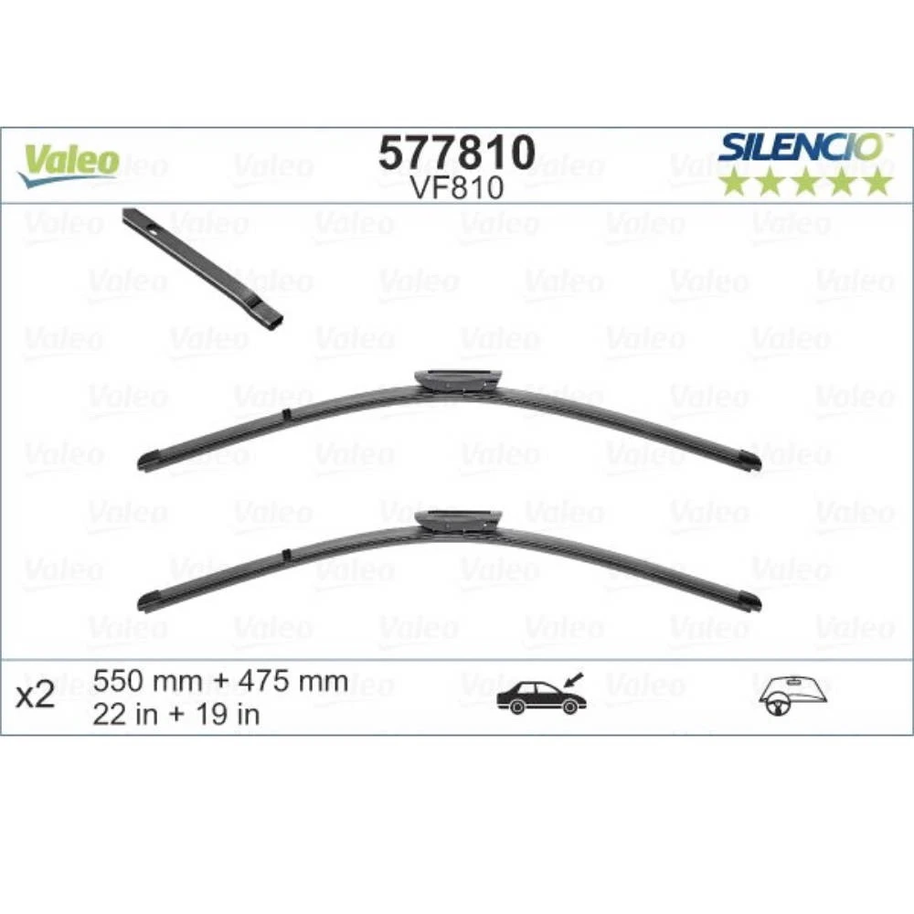 Ștergătoare Valeo Silencio Flat pentru Renault Symbol 3