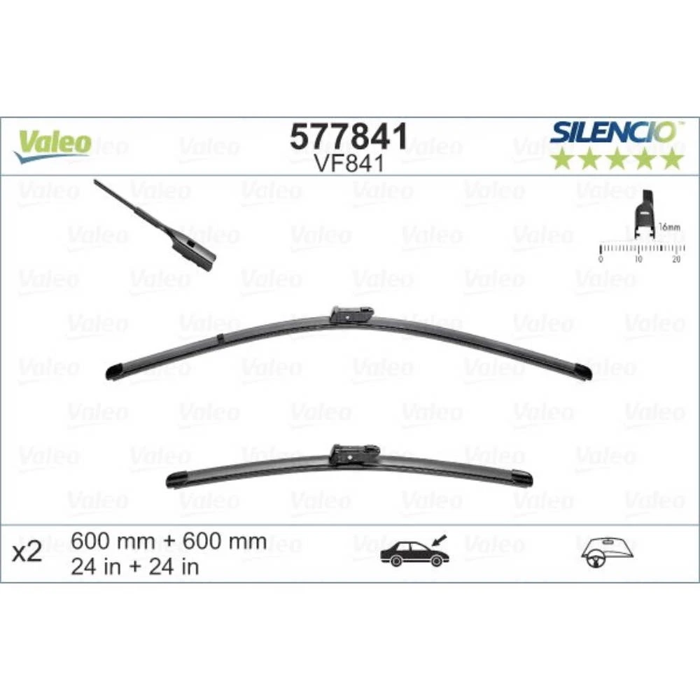 Ștergătoare Valeo Silencio Flat pentru Volkswagen Amarok
