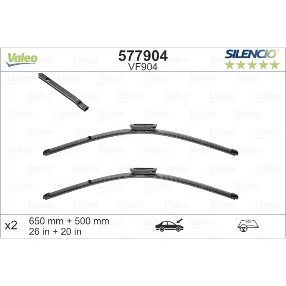 Ștergătoare Valeo Silencio Flat pentru Citroen Jumpy 3