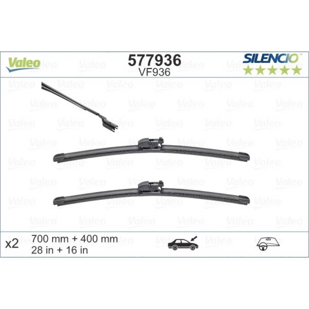 Ștergătoare Valeo Silencio Flat pentru Toyota Prius