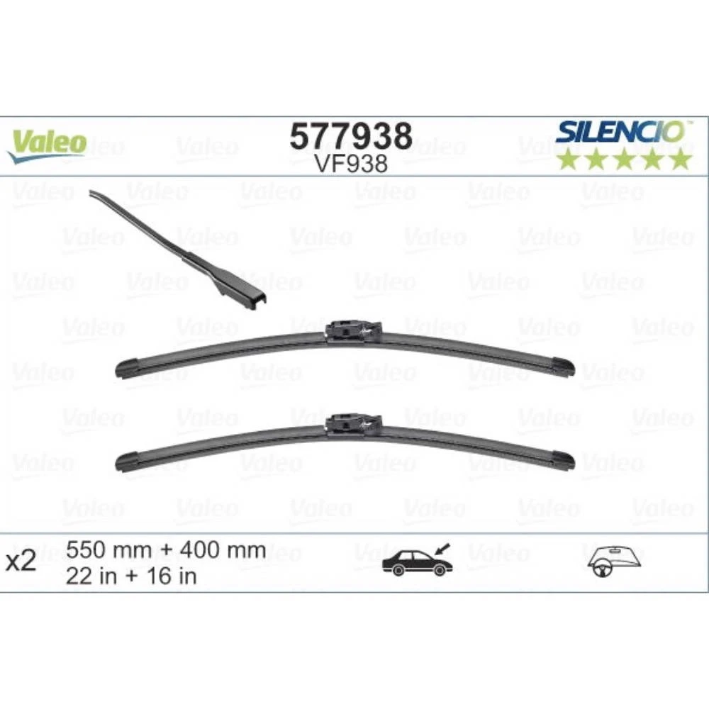 Ștergătoare Valeo Silencio Flat pentru Renault Express