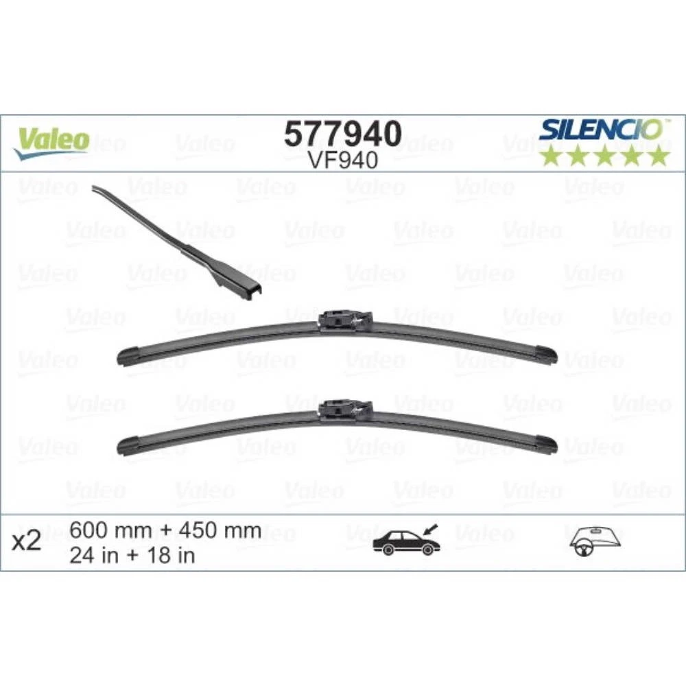 Ștergătoare Valeo Silencio Flat pentru Renault Duster