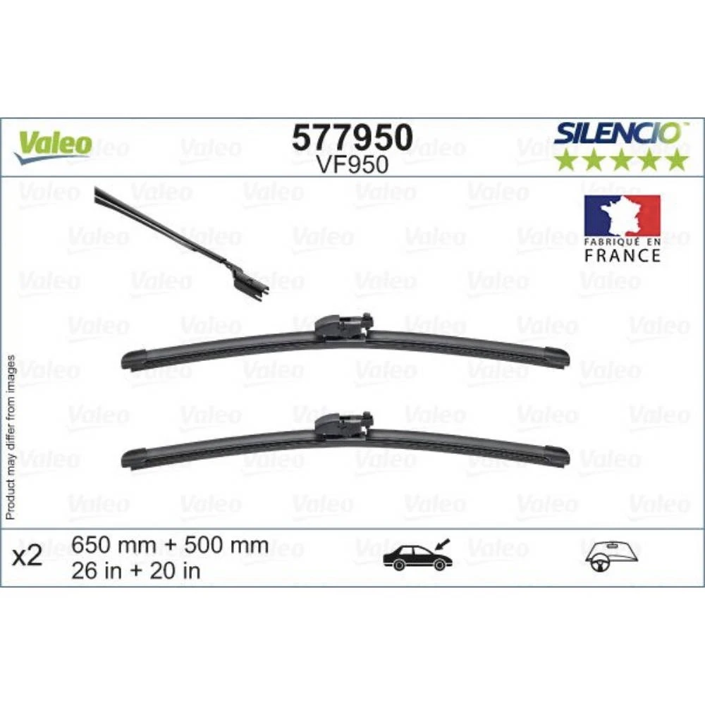 Ștergătoare Valeo Silencio Flat pentru Jaguar E-Pace