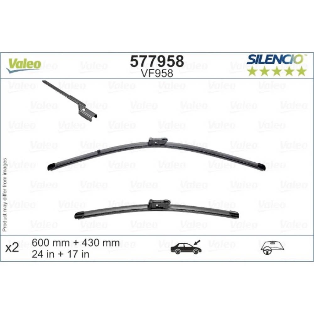 Ștergătoare Valeo Silencio Flat pentru Chevrolet Equinox USA 2
