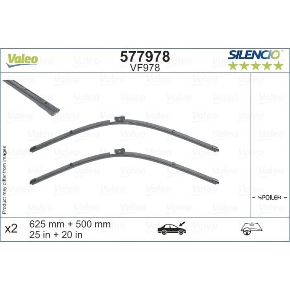 Ștergătoare Valeo Silencio Flat pentru Lamborghini Urus