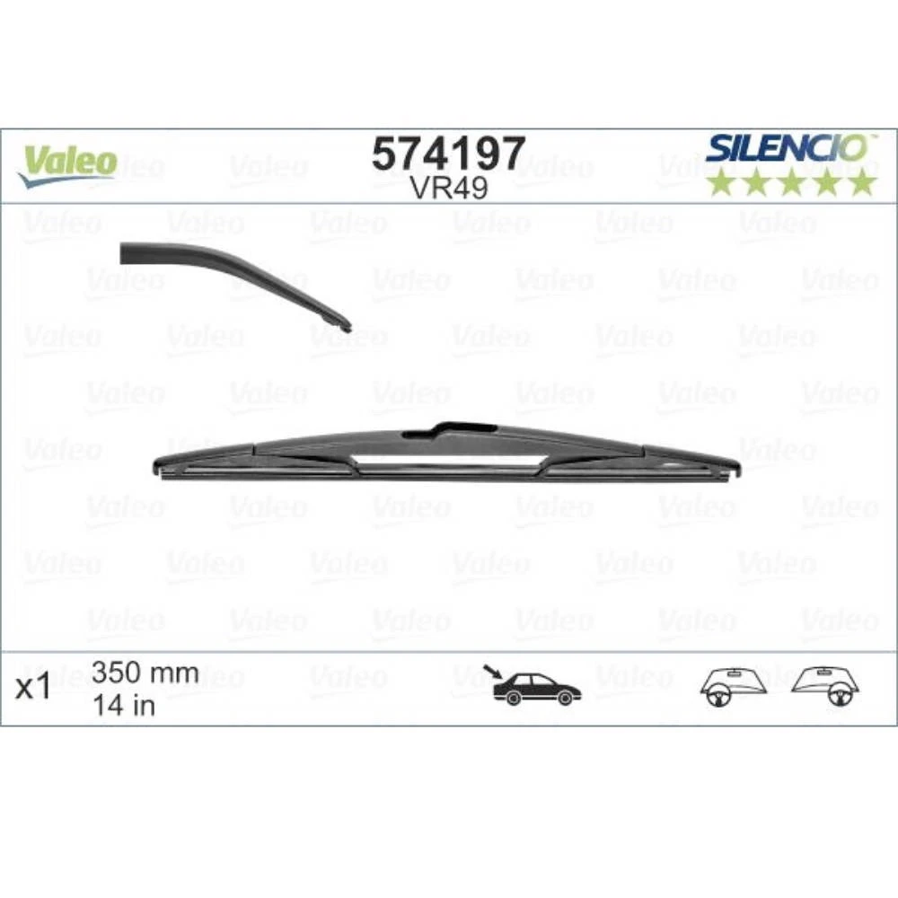 Ștergătoare Valeo Silencio Rear pentru Smart Forfour