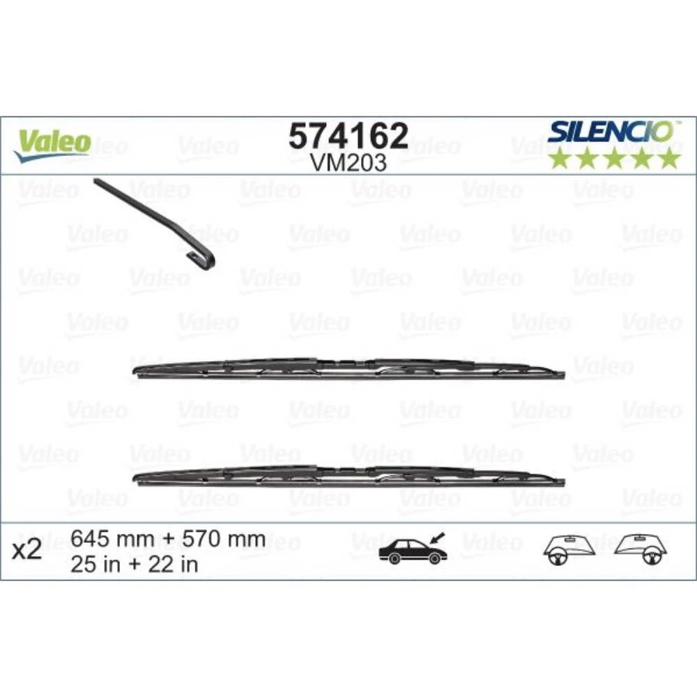 Ștergătoare Valeo Silencio Convertional pentru BMW 5 Series